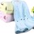 婴儿浴巾新生儿宝宝洗澡包被盖毯比纯棉纱布吸水超柔儿童大毛巾被7ya(【加厚款】105×105cm气球蓝)第3张高清大图