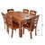 木巴餐桌木质餐桌椅组合可伸缩折叠饭桌圆桌子跳台家用餐桌小户型(CZ154+YZ320(一桌六椅） 默认)第5张高清大图