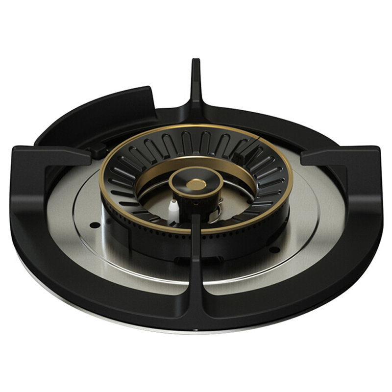 美的midea燃气灶一级能效大火力黑晶面板台嵌两用天然气jztq65