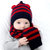 婴儿帽子0秋冬3天小孩条纹毛线帽6-12个月宝宝帽子1-2岁儿童男女(灰色)第5张高清大图