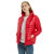 冬季新款大码轻薄羽绒服女士款连帽装羽绒服上衣外套时尚羽绒服8731(红色 XL)第4张高清大图