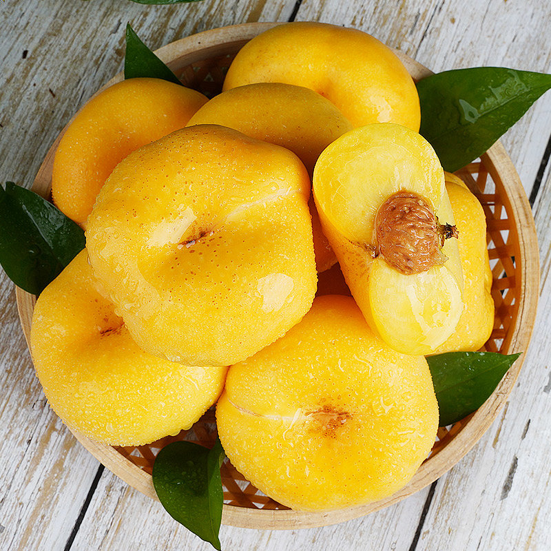 现摘现发山东蒙阴黄油蟠桃当季新鲜水果黄心油桃脆桃扁桃孕妇水果345