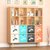包邮儿童简易书柜书架简约现代格子柜子自由组合落地储物收纳柜子(加腿16格橡木色)第3张高清大图