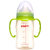 贝亲宽口径PPSU奶瓶 宝宝奶瓶 婴儿塑料奶瓶带吸管握把160/240ML(绿色握把240ml)第3张高清大图
