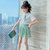 中大童夏季新款女童领带JK校园风套装(150cm 白色)第4张高清大图