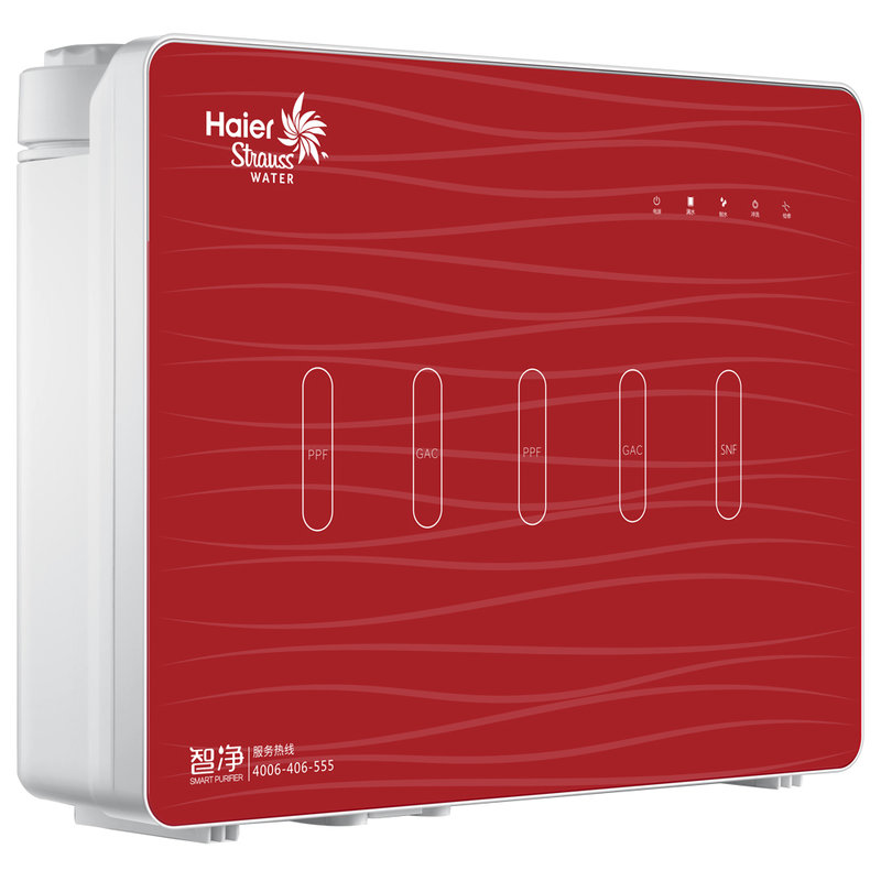 海尔施特劳斯净水机hsnf-300m5(hl)红