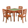 汉威思家具休闲桌HT-003麻将桌实木棋牌桌一桌四椅