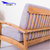 TIMI 日式组合沙发 实木单人沙发 双人沙发 三人沙发 白橡木客厅沙发 可拆洗布艺沙发(三人沙发 原木色框架)第4张高清大图