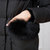 波司登（BOSIDENG）大毛领冬装女式狐狸毛个性保暖纯色中长款羽绒服女B1601258(钟灰色8141 170/92A)第5张高清大图