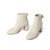 森达2021冬季新款商场同款石头纹气质粗跟女短皮靴4MF01DD1(米白 37)第3张高清大图