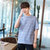富贵鸟 FUGUINIAO 短袖T恤男时尚休闲棉质舒适打底衫 18153FG8013(蓝色 M)第3张高清大图