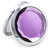 优家(uplus)时尚彩色便携式随身折叠双面化妆镜富贵紫色（梳妆镜 小镜子圆镜）第3张高清大图