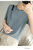 蒂克罗姆曲珠条纹半高短袖针织衫(蓝色 XXL)第2张高清大图
