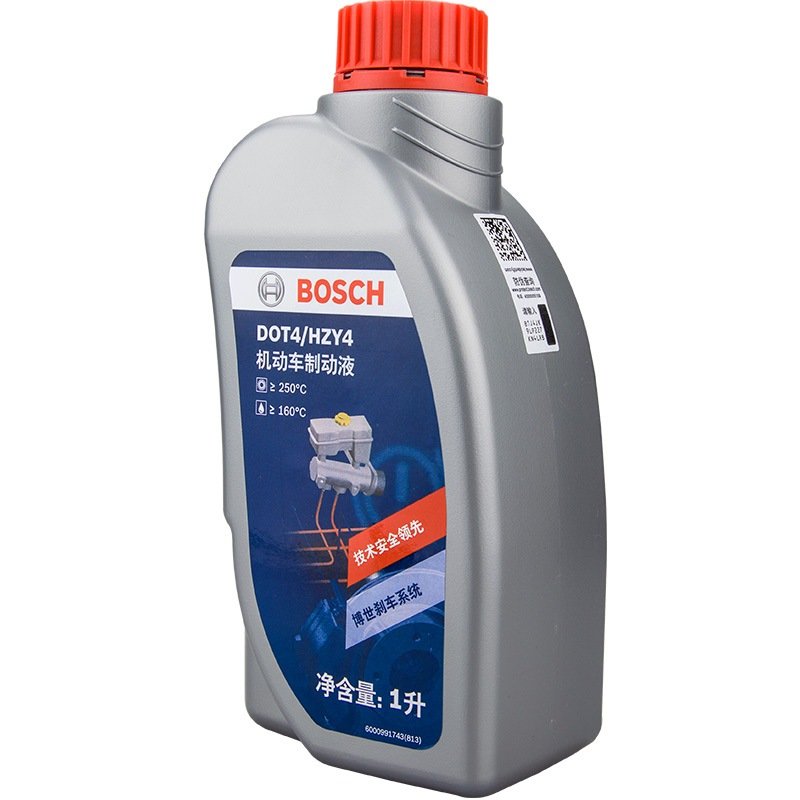 博世(bosch)dot4刹车油 制动液 1l塑料桶装 通用标准 干沸点250度,湿