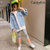 CaldiceKris（中国CK）女童时尚休闲后背灰帽子收腰外套CK-TF3380第2张高清大图
