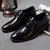 商务皮鞋男士皮鞋圆头中跟系带商务鞋透气舒适k023(黑色 41)第5张高清大图