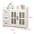 俊采云JCY-N16餐边柜厨房柜子储物柜茶水柜酒柜碗柜家用经济型多功能柜带玻璃（单位：个）(暖白色)第5张高清大图