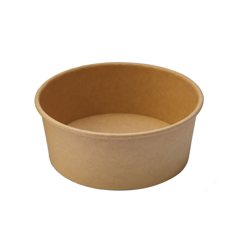 牛皮纸碗一次性圆餐盒加厚打包盒环保带盖外卖快餐便当盒沙拉纸碗加厚