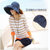 可折叠遮阳帽防晒帽子防紫外线帽大檐帽海边沙滩太阳帽空顶帽(蓝色)第4张高清大图
