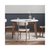 样子生活 实木餐桌椅组合 可伸缩折叠圆桌钢化玻璃餐桌长方形桌现(原木色+白色)第4张高清大图