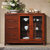 御品工匠现代中式简约时尚家具北欧乌金木色餐柜 实木餐边柜K0816(1.2米餐边柜（板木）)第3张高清大图