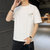 夏季男士ins纯棉圆领短袖T恤加肥加大潮牌学生胖子韩版五分袖衣服(白色 XXXL)第3张高清大图