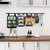 凯鹰 304不锈钢双槽套装壁挂组合式厨房挂件置物架套餐CS02(A款双槽+黑色随心挂+置物层架)第4张高清大图
