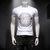 欧洲站美杜莎夏季2020新款潮流牌男士丝光棉烫钻短袖T恤大码体恤.3(4XL 白色)第4张高清大图
