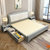 吉木多 美式实木床主卧双人床1.5米经济型现代简约1.8m储物婚床(1.5*2米（胡桃色+白） 床+床垫)第5张高清大图