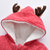 婴幼儿卫衣连帽三层夹棉加厚哈衣圣诞款连身衣宝宝外出服 D3024(85 红色)第3张高清大图