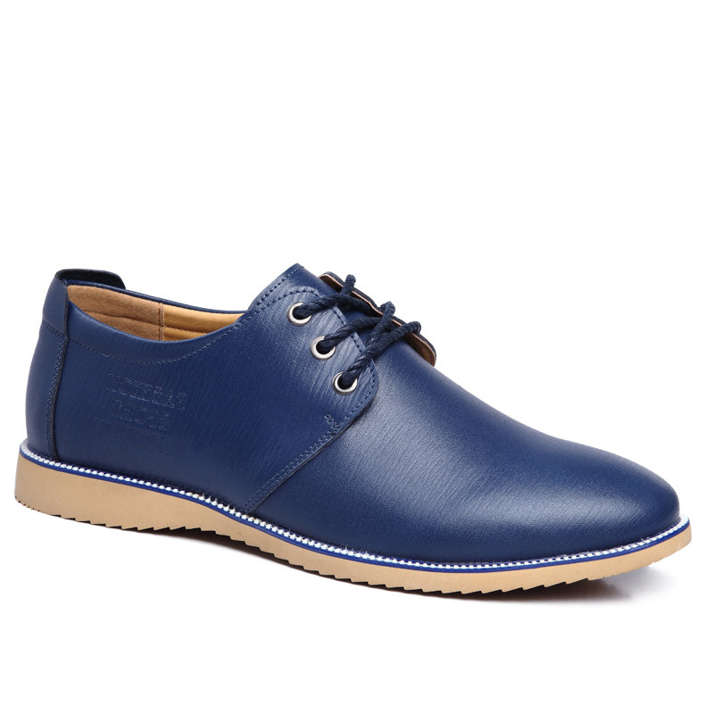 米斯康商务休闲皮鞋男2016新款圆头牛皮鞋潮流男鞋2779蓝色