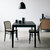 MOANRO北欧简约实木饭桌家用小户 型现代4人黑色ins网红餐桌椅组合(140x80x76cm橡木)第3张高清大图