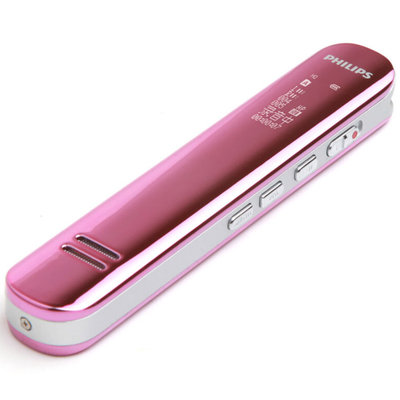 飞利浦录音笔专业高清降噪录音器机学生上课用便携大容量VTR5200 粉红色