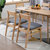 物植 实木餐椅家用阳台休闲桌靠背椅 YPH-01(胡桃色实木米色麻布)第5张高清大图
