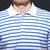 新款短袖T恤男2021夏季翻领polo衫休闲潮流男装中老年爸爸上衣  MD81171(粉红色 M)第4张高清大图