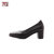 马内尔21年夏季新款浅口商务休闲软底妈妈鞋百搭粗跟女鞋G15021(黑色 37)第2张高清大图
