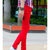 夏装牛仔裤男士修身纯色小脚裤子男韩版红色休闲长裤子男(红色 34)第2张高清大图