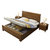 美天乐 床 实木床 1.5米1.8米现代简约婚床 新中式高箱储物床 单双人床(1.5*2米海棠色 床+床垫)第5张高清大图
