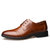 商务正装男鞋单鞋男士皮鞋(棕色 38)第3张高清大图