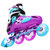 美洲狮（COUGAR）直排轮滑鞋儿童溜冰鞋全套装初学者男女可调平花鞋777(紫色一双 35-38码 可调)第4张高清大图