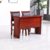 淮杭 条桌油漆贴木皮条桌1.2米条桌 HH-TZ1201(红胡桃色 板材)第2张高清大图
