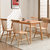 家逸 实木餐桌餐桌椅组合饭桌方桌吃饭桌子长方形家用小户型北欧(17)第3张高清大图