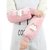 袖套女长款韩版可爱工作办公学生羽绒服护袖防污袖头秋冬袖头套袖(2双长款束口（紫色+粉色）)第3张高清大图