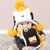 秋冬韩版儿童加绒毛线帽男童女童0-3-6-12个月婴儿围巾2件套宝宝帽子1-2岁(深蓝色)第5张高清大图