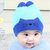 秋冬季婴儿帽子秋冬保暖套头帽韩版新生儿胎帽宝宝帽0-3-6-12个月(藏青色)第5张高清大图