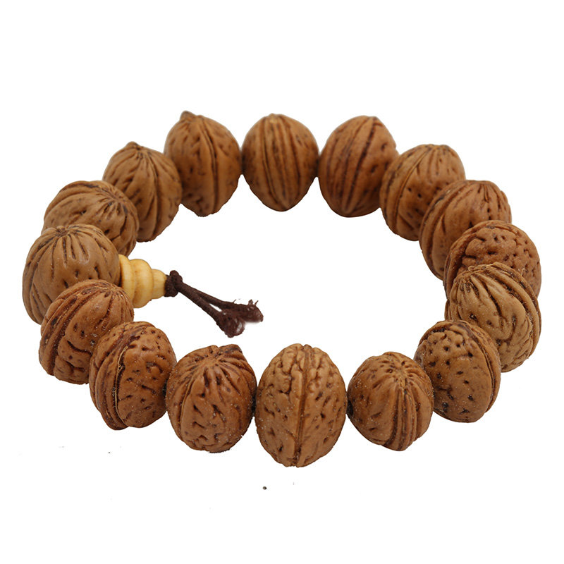 银吉饰 桃核菩提子手串 仙桃菩提手链 男款佛珠