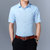 夏季男式短袖衬衫男士衬衫韩版修身青年纯色衬衣(天蓝色 XXXL)第5张高清大图
