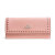 COACH 蔻驰 女士时尚皮革铆钉长款钱包53449(粉色)第5张高清大图