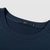 HLA/海澜之家简约净色短袖T恤2021夏季新品字母点缀新疆棉短T男HNTBJ2D142A(深蓝色 L)第4张高清大图