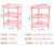 浴室置物架厨房小型收纳架 卫生间杂物储物架 收纳架(粉色 三层四角)第3张高清大图